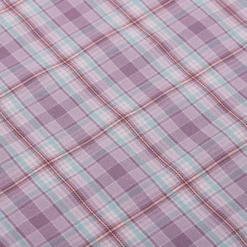 Lesen Textile satin black red white plaid fabric