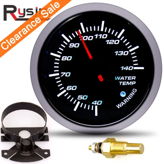 universal Water Temp Gauges 60mm Smoke Lens Auto gauge clock + water temperature Sensor Adapter for motor motorcycle car racing