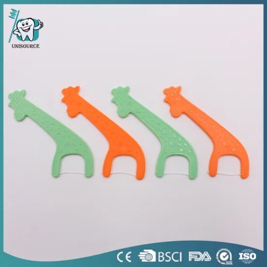 Kids giraffe dental floss pick cartoon animals flosser