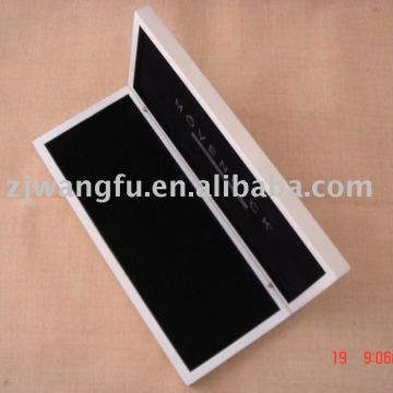 white shiny painting wooden restaurant menu display light box