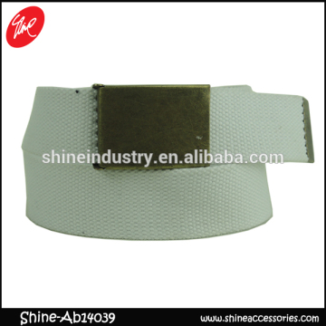 2015 latest ladies white fashion canvas belt