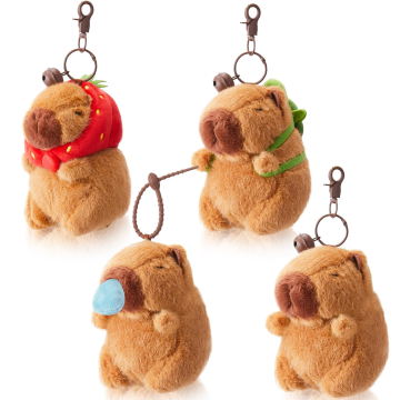 Cute Plush Keychains: Wholesale Small Soft Animal Toys, Including Capybara Plush Keychain