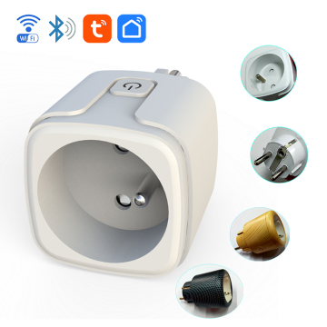 BSD3F Frankreich WiFi &amp; Bluetooth Tuya Smart Plug Socket 20A/16A ohne Energiemonitor