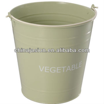 Gardening bucket metal galvanized