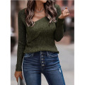 Women`s Long Sleeve Irregular Neck Sweater