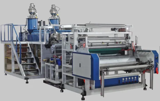 three layer manual stretch packing film machine