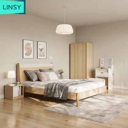 Linsy Modern Minimalist 1.5m Double Bed Set
