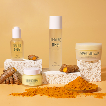 Organic Private Label Turmeric Extract Skin Care Set for Rejuvenation and Whitening