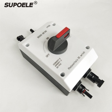 High Performance Solar DC 1500V 40A PV Isolator Switch - Waterproof IP66 with 2 Solar Connectors