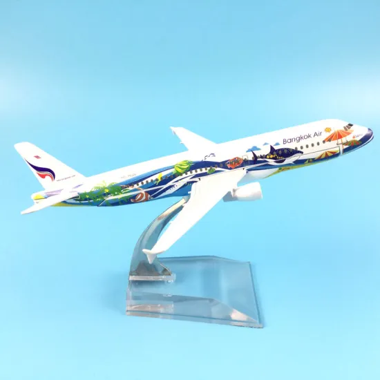 JASON TUTU 16cm Plane Model Airplane Model Thai Bangkok Air Airbus 320 Aircraft Model 1:400 Diecast Metal Airplanes Plane Toys
