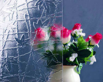 3-8mm Clear Maple Leaf Pattern Glass