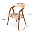 Sillón de comedor de madera moderno