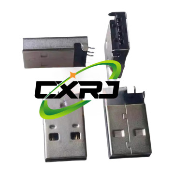 USB2.0 Plate Wastafel USB Pria 4 Kaki Hitam Inti Emas Berlapis