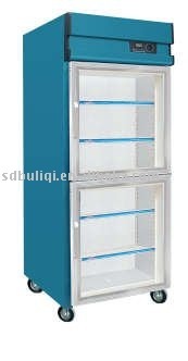 500L cold showcase with 2 layer of glass door