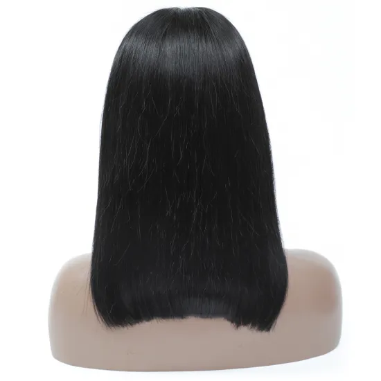 100% Human Hair Natural Black Bob Wigs 13x4 Lace Front Human Hair Wigs