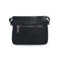 Mini Fashion Lady Black Zipper Crossbody Leather Bags