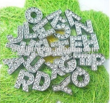 2015 Free Shipping Pet Dog Accessories Products Crystal Alphabet Letter for Cat Dog Pet DIY Collar 10mm Trade Assurance