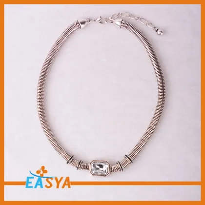 Glass Floating Locket Charms Necklace Glass Bead Necklace Magnifying Glass Necklace