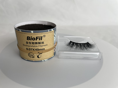 Biodegradable false eyelashes filament