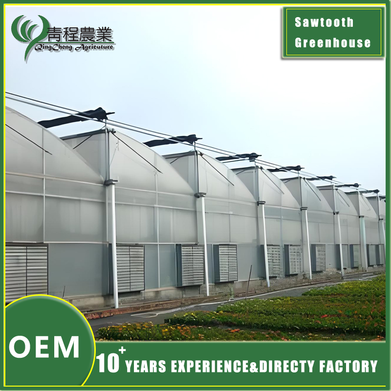 sawtooth greenhouse with ex-shading system