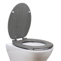 Fanmitrk MDF moulded wood toilet seat grey-wood