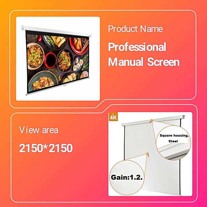 Professional Manual Projector Screen/Proejctor Screen Manual