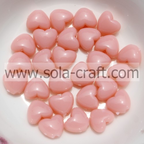 Modello di perline con ciondolo a forma di cuore con collana di colori misti opachi 5 * 7.5 * 8.5MM