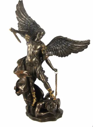 outdoor garden decoration metal bronze st michael statue