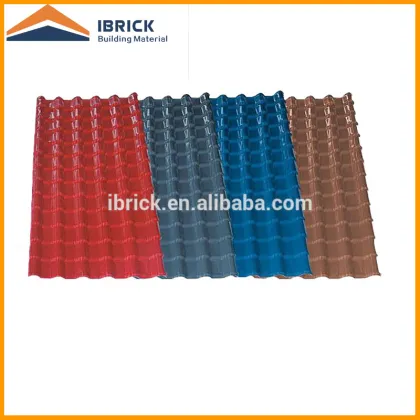 Plastic coating roof construction material PVC fireproof synthetic resin roof tiles