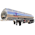45000 liters Polished Mirror Surface Aluminium Alloy Fuel Tank Trailer