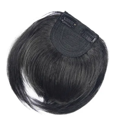 Colored clip in human hair bangs, Brazilian human hair fringes for women