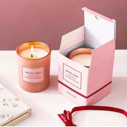 Valentine's Day electroplated spray glass scented candle