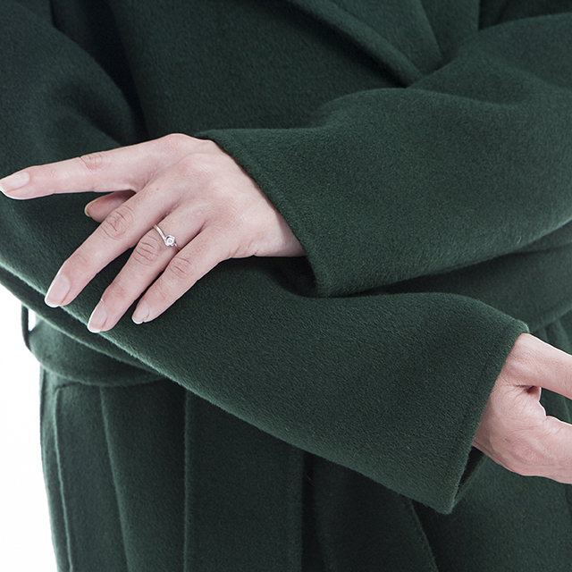 Wool overcoat green