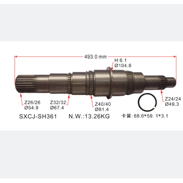 ZF Benz OEM 976 262 3105 Auto Parts Input Transmission Gear Shaft