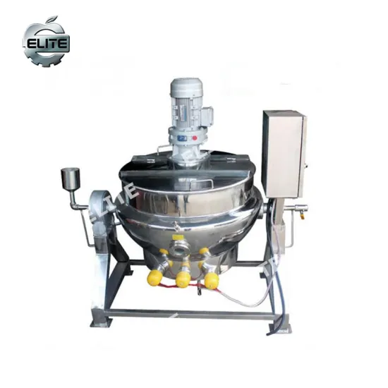 100 Litre SS304 Double Jacketed Gas Heating Cooking Kettle with Mixer