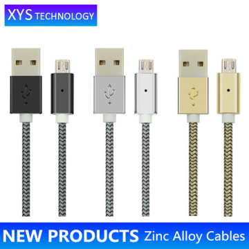 Zinc Alloy Nylon Braided USB Cable New Products 2016, Alibaba supplier New Products 2016/