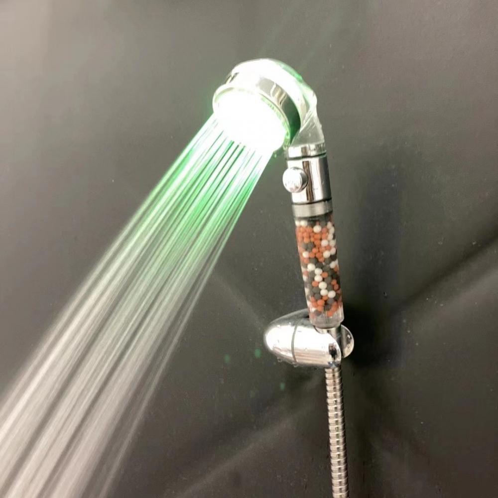 Banyo için sıcaklık kontrollü en çok satan upc led el filtresi duş başlığı