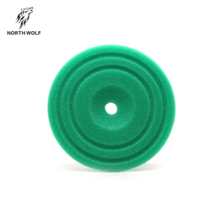 Guangzhou detailing pads  manufacturer 130mm hook and loop green scratch remover buffy polishing car pad
