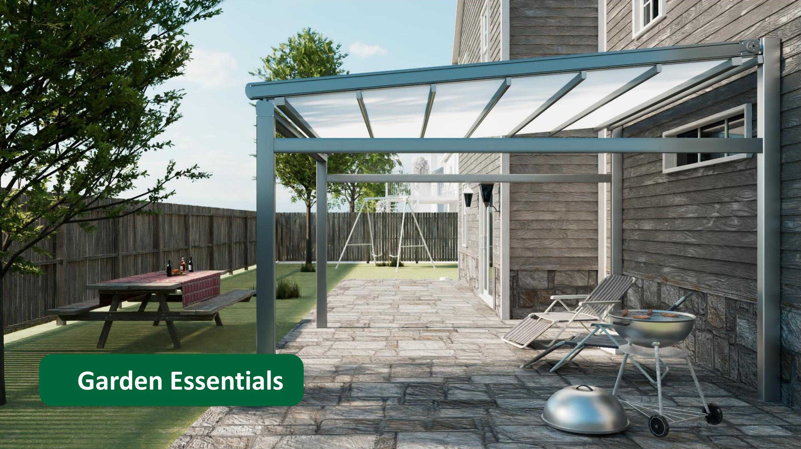 Motorlu Alüminyum Katlanır PVC Pergola Genel Görünüm