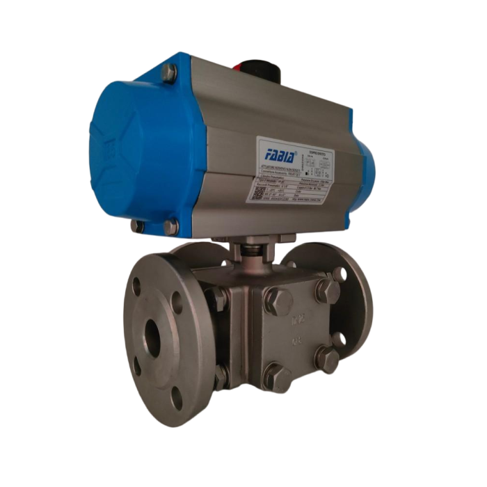 Van bi mặt bích ba mảnh khí nén