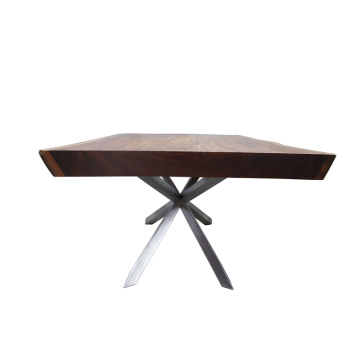 Modern Wood Coffee Table with Metal Leg