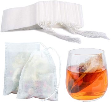 Eco-Friendly Biodegradable Tea Bags with Cotton Drawstrings