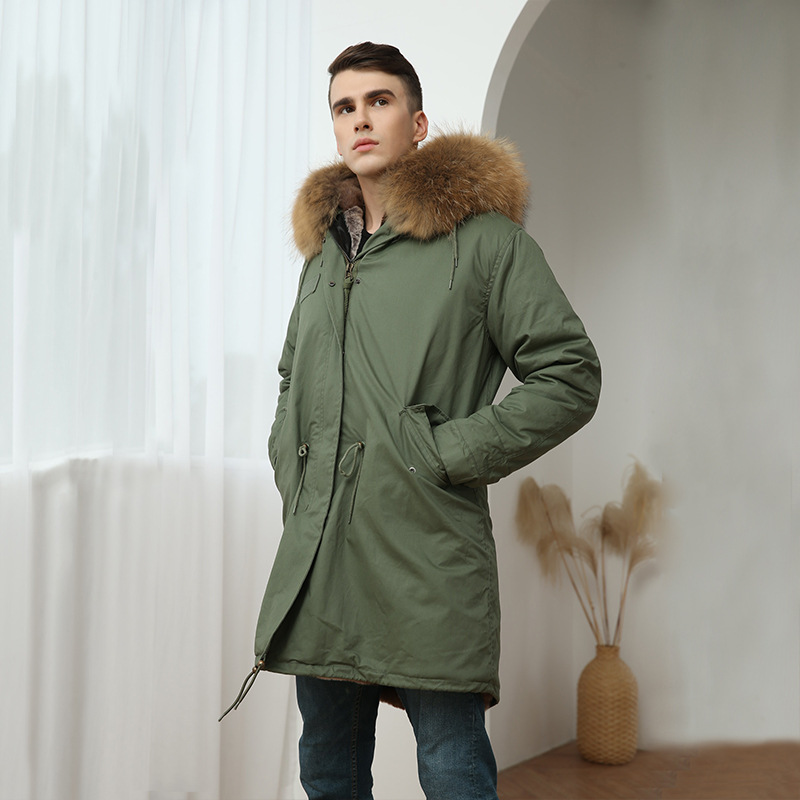 Veste Parka pour hommes de haute qualité longue sur mesure en gros