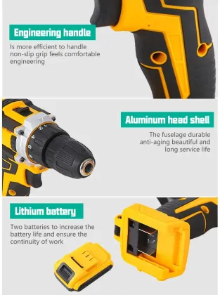 Smart Rechargeable 24V Impact Screwdriver Power Hammer Drill