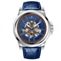 Wheels Shape Dial Automatic Mechanical Skeleton Watch