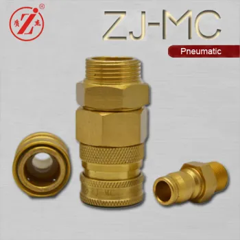 brass mold line no valve straight through pneumatic quick coupling