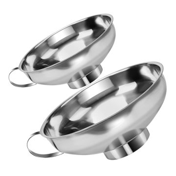 Stainless Steel Food-Grade Canning Funnels for Bottles (Pack of 2)