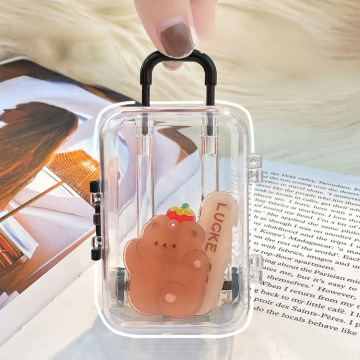 Mini Trolley Storage Box for Stationery Tape and Desktop Organizing