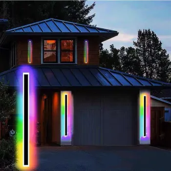 Factory Customized LED Linear Wall Light IP65 Acrylic Stainless Steel RGB Outdoor