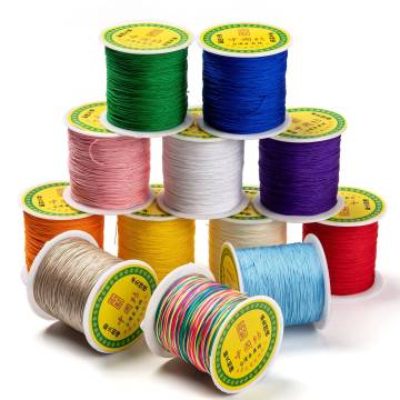 Professional Pandahall 0.5mm & 0.8mm Chinese Knotting Beading Thread: High-Quality Braided Nylon Cord for Crafting